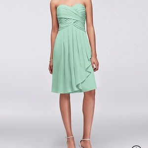 Mint Green Strapless Dress- Size 6